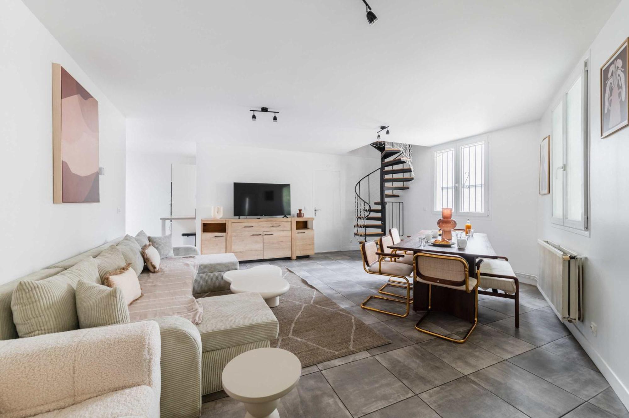 Villa Romainville Paris Pour 8 Personnes - Flat-Guest Exterior photo